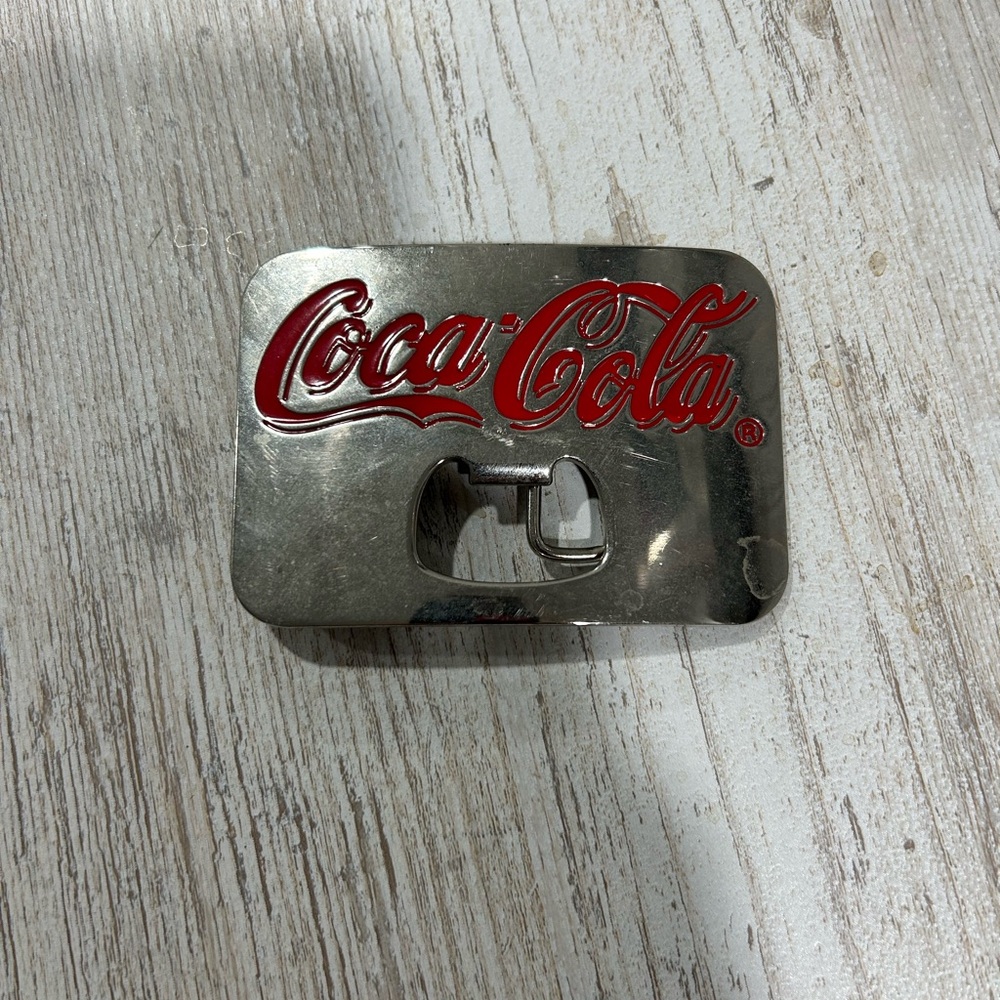 3/$20 Coca-Cola Red and Silver Logo Buckle
